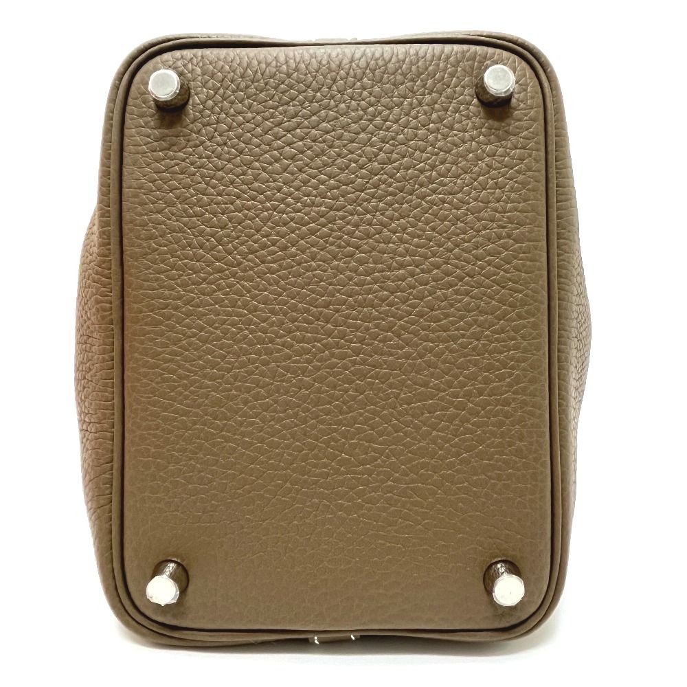 Hermes Handbag Picotin Lock PM 18 PM Taurillon Clemence Etoupe — view 5