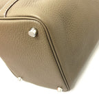 Hermes Handbag Picotin Lock PM 18 PM Taurillon Clemence Etoupe — view 6