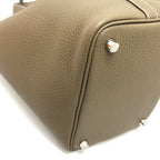 Hermes Handbag Picotin Lock PM 18 PM Taurillon Clemence Etoupe — view 7