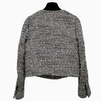 Chanel Jacket Tweed Bijou Flower Button Gray — view 2
