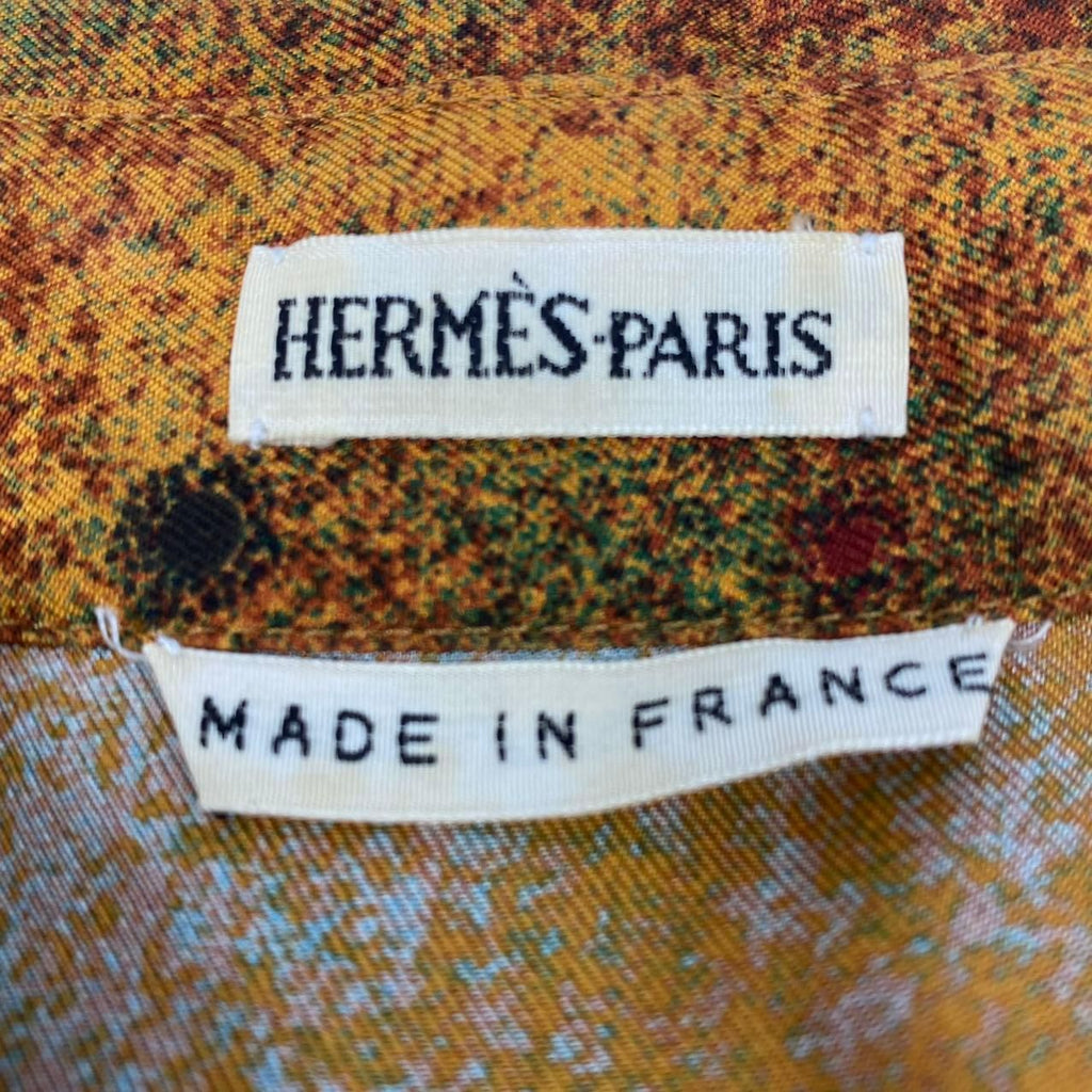 Hermes Top Silk Galaxy Cosmic Pattern Martin Margiela Era Shirt Multi Color 38 — view 4