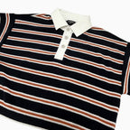Chanel Polo Shirt Border Lion Button Cotton Black — view 3
