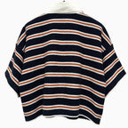 Chanel Polo Shirt Border Lion Button Cotton Black — view 2