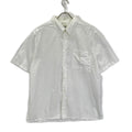 Hermes Button Down Short Sleeve Shirt Linen Blend White