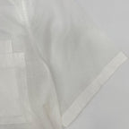 Hermes Button Down Short Sleeve Shirt Linen Blend White — view 8