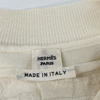 Hermes Off White Silk Blend Cardigan 42 — view 4