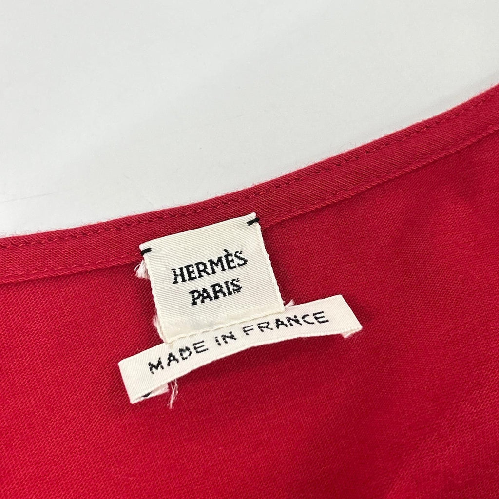 Hermes Red Belt Sleeveless Dress 44 — view 4