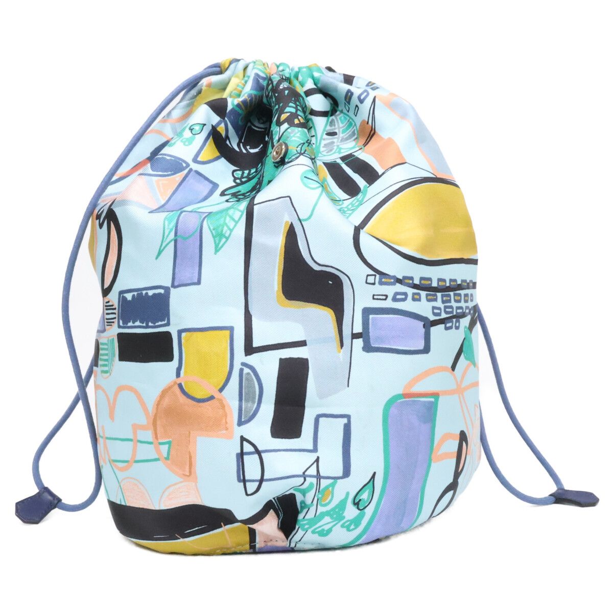 Hermes Modernism Tropical Musardine Potion Silk Drawstring Handbag — view 3