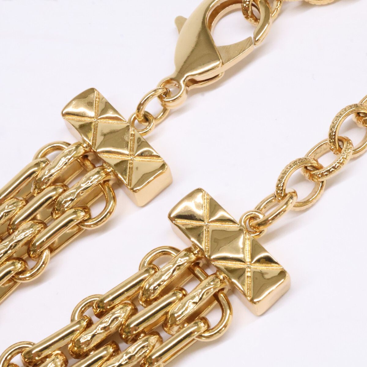 Chanel Quilted Bag Motif HCC Logo Chain Necklace — view 7