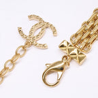 Chanel Quilted Bag Motif HCC Logo Chain Necklace — view 8