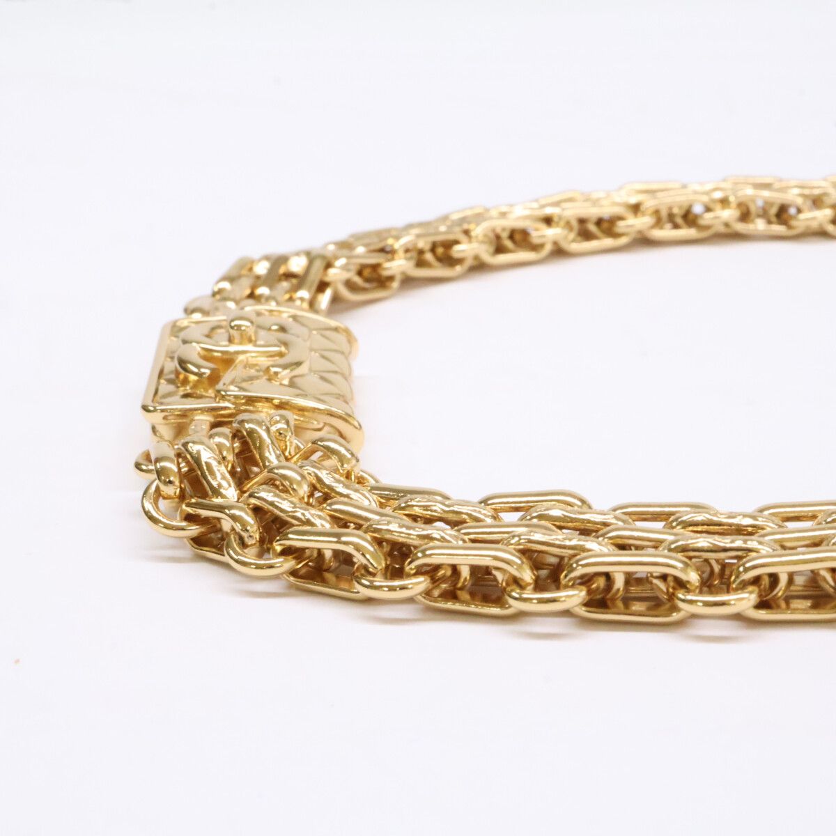 Chanel Quilted Bag Motif HCC Logo Chain Necklace — view 3