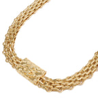 Chanel Quilted Bag Motif HCC Logo Chain Necklace