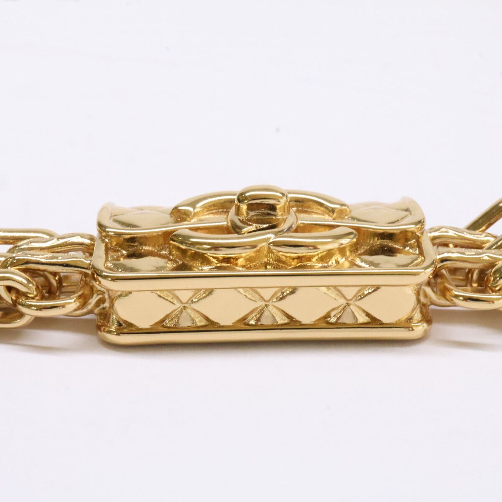 Chanel Quilted Bag Motif HCC Logo Chain Necklace — view 4