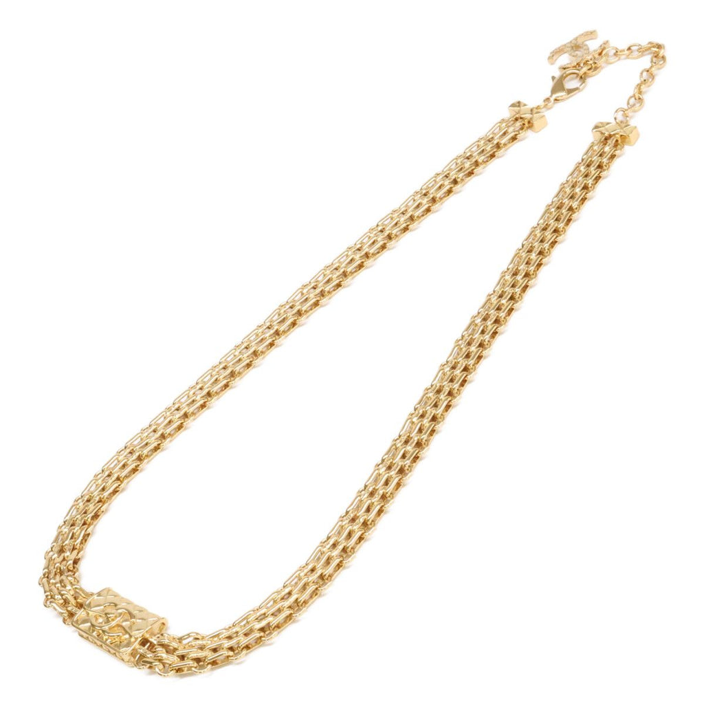 Chanel Quilted Bag Motif HCC Logo Chain Necklace — view 2