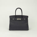 Hermes Birkin 30 Verso Tote Chevre Raisin Lilas Purple Silver Handbag Bicolor
