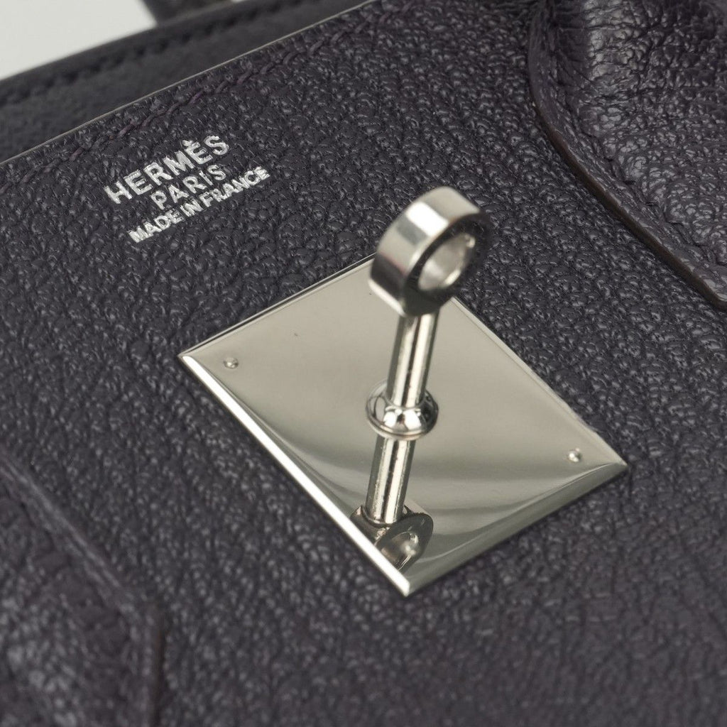 Hermes Birkin 30 Verso Tote Chevre Raisin Lilas Purple Silver Handbag Bicolor — view 8