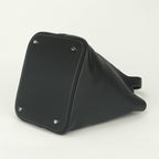 Hermes Picotin Lock MM 22 Tote Taurillon Clemence Noir Black Silver Handbag — view 5