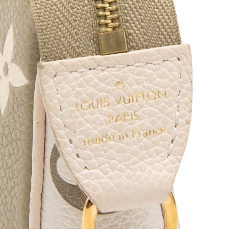 Louis Vuitton Monogram Empreinte Mini Pochette Soir Chain Handbag Pouch Khaki — view 5