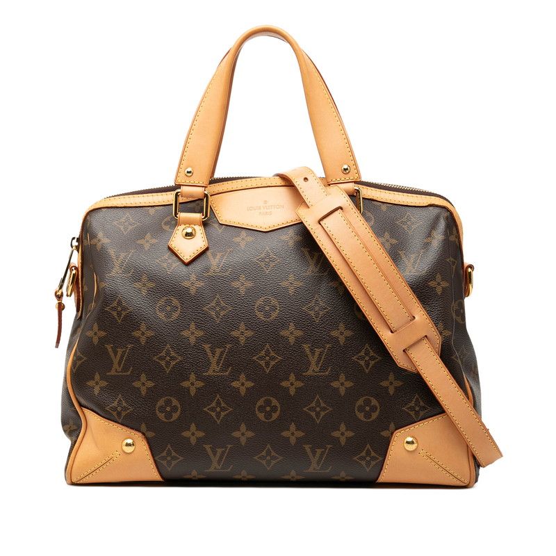 Louis Vuitton Monogram Retiro PM 2-Way Shoulder Bag Brown Leather