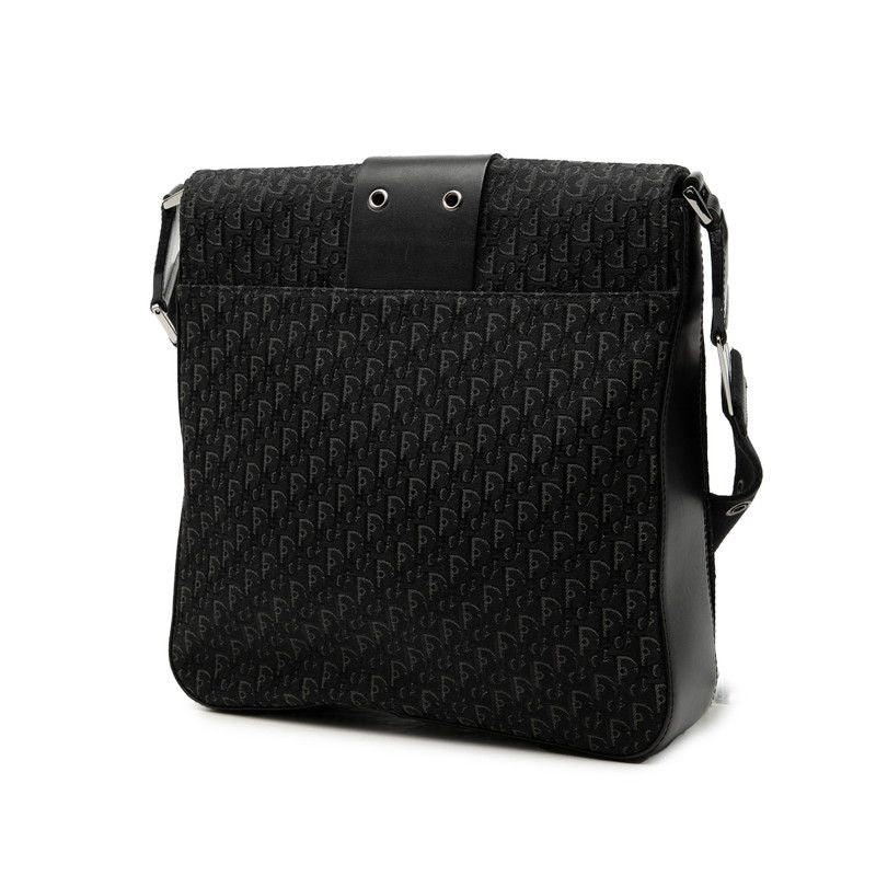 Dior Street Chic Trotter Shoulder Bag Black Canvas Leather — view 2