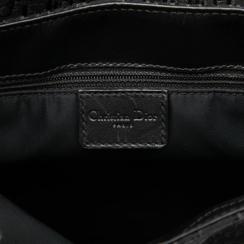 Dior Street Chic Trotter Shoulder Bag Black Canvas Leather — view 5