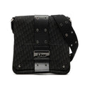 Dior Street Chic Trotter Shoulder Bag Black Canvas Leather