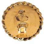 Chanel Vintage Chain Earrings Gold Black Plated Faux Pearl — view 5