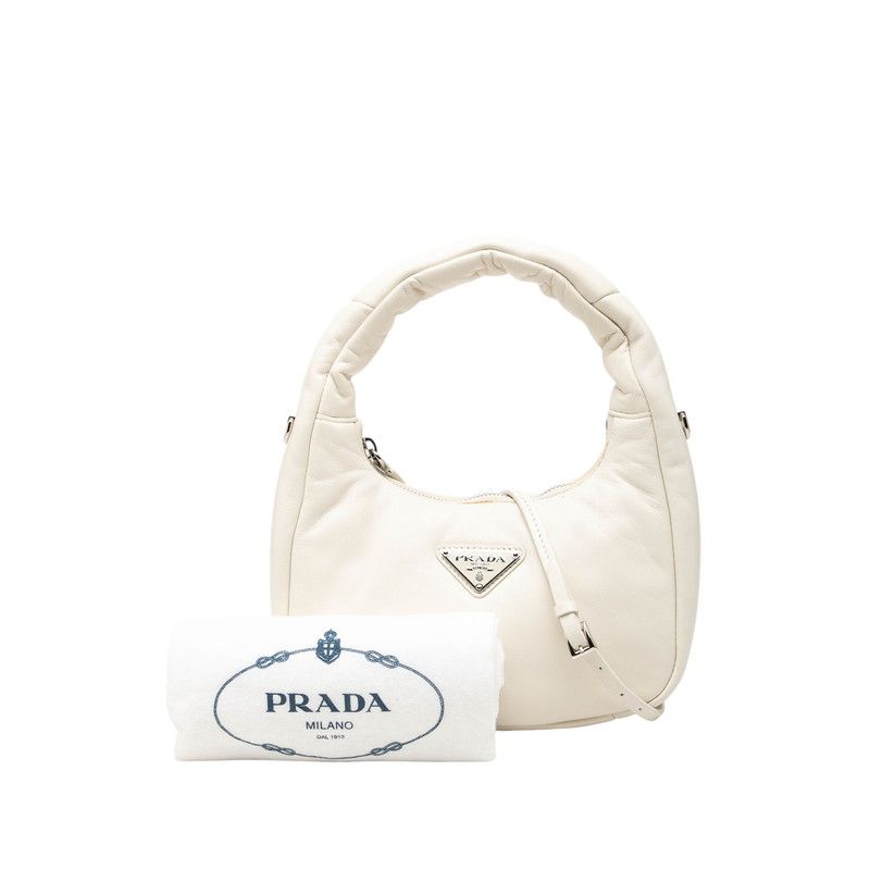 Prada Shoulder Bag White Padded Nappa Leather — view 6