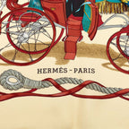 Hermes Carre 90 Musee Museum Scarf Beige Silk — view 3