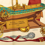 Hermes Carre 90 Musee Museum Scarf Beige Silk — view 4