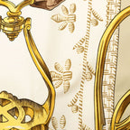 Hermes Carre 90 Etriers Armor Scarf Brown Silk — view 5
