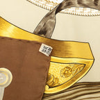 Hermes Carre 90 Etriers Armor Scarf Brown Silk — view 8