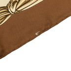 Hermes Carre 90 Etriers Armor Scarf Brown Silk — view 7