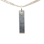 Gucci Double Ball Chain Logo Plate Pendant Silver