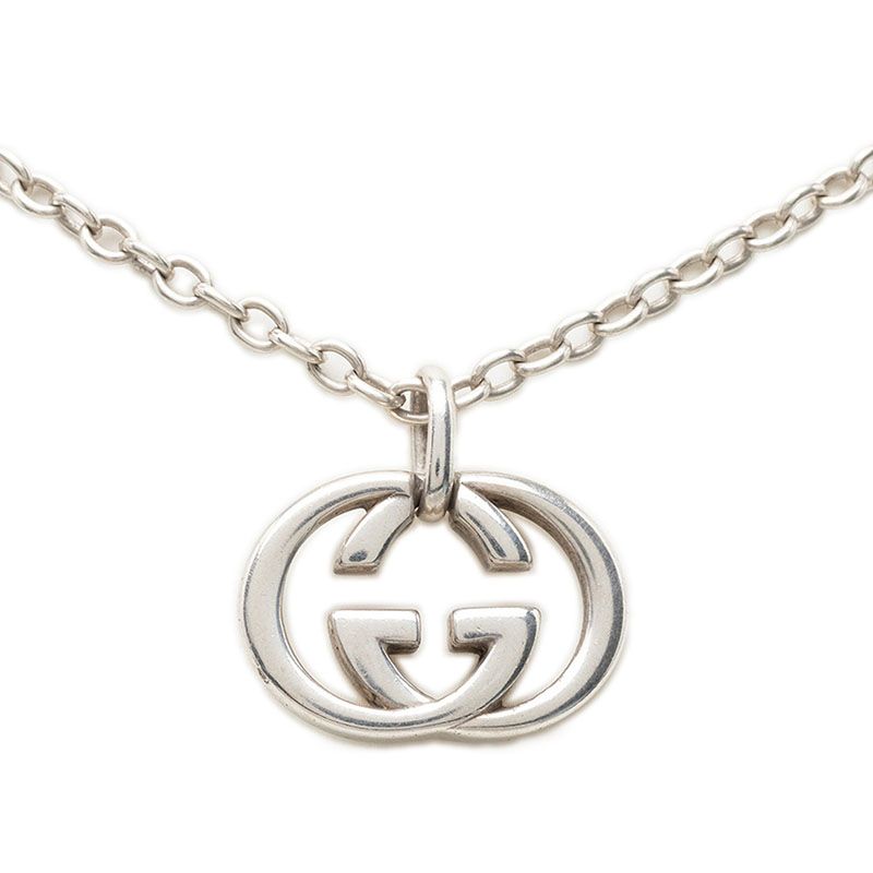 Gucci Interlocking Chain Pendant Silver