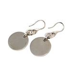 Gucci Circle Plate Hook Earrings Silver