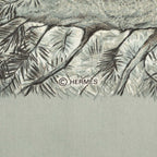 Hermes Carre 90 Halte en Camargue Rest in the Scarf Gray Ivory Silk — view 4