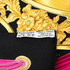 Hermes Carre 90 Etriers Stirrup Scarf Black Silk — view 7