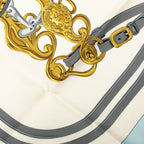 Hermes Carre 90 Brides de Gala Ceremonial Bridle Scarf Light Blue White Silk — view 6