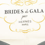 Hermes Carre 90 Brides de Gala Ceremonial Bridle Scarf Light Blue White Silk — view 3