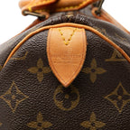 Louis Vuitton for Monogram Speedy 35 Boston Bag Brown Leather — view 5