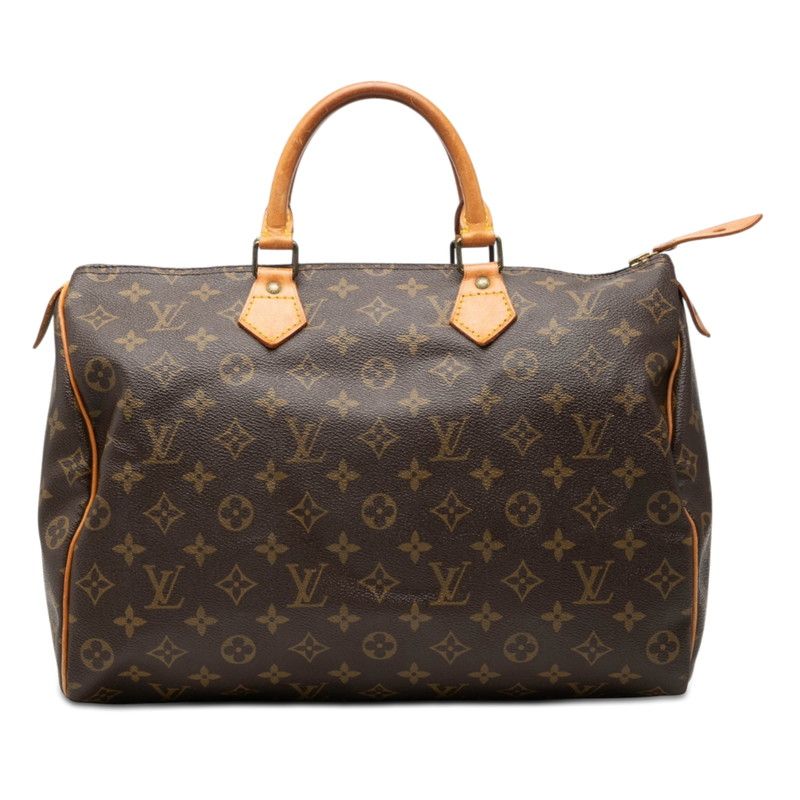 Louis Vuitton for Monogram Speedy 35 Boston Bag Brown Leather