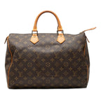 Louis Vuitton for Monogram Speedy 35 Boston Bag Brown Leather