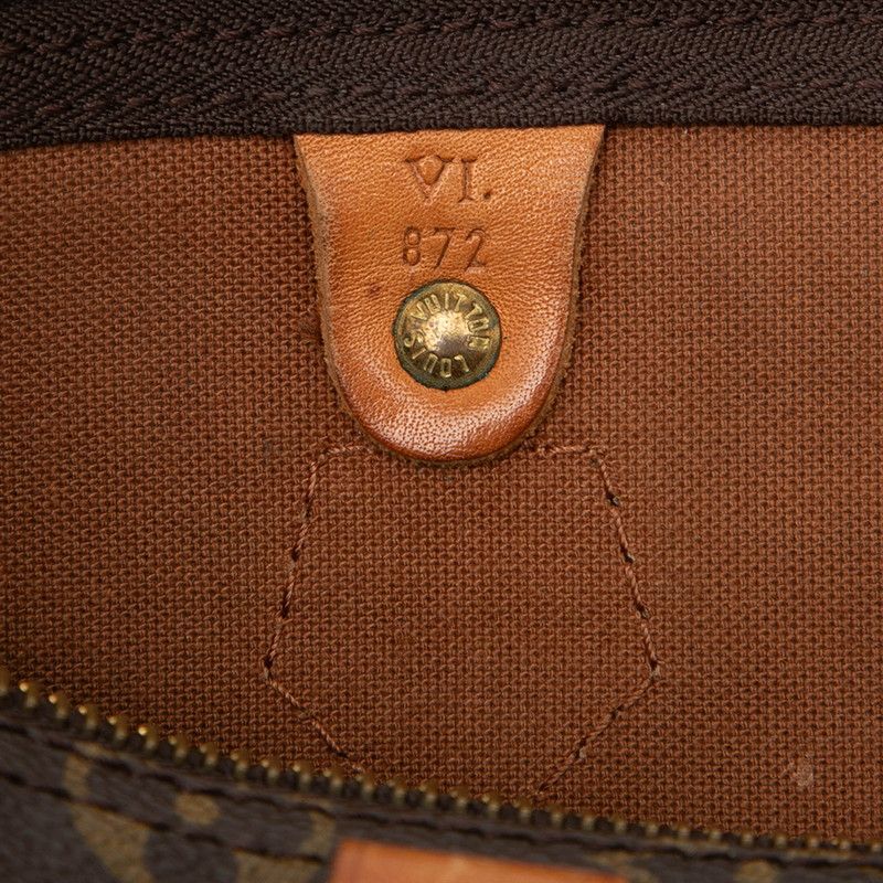 Louis Vuitton for Monogram Speedy 35 Boston Bag Brown Leather — view 6