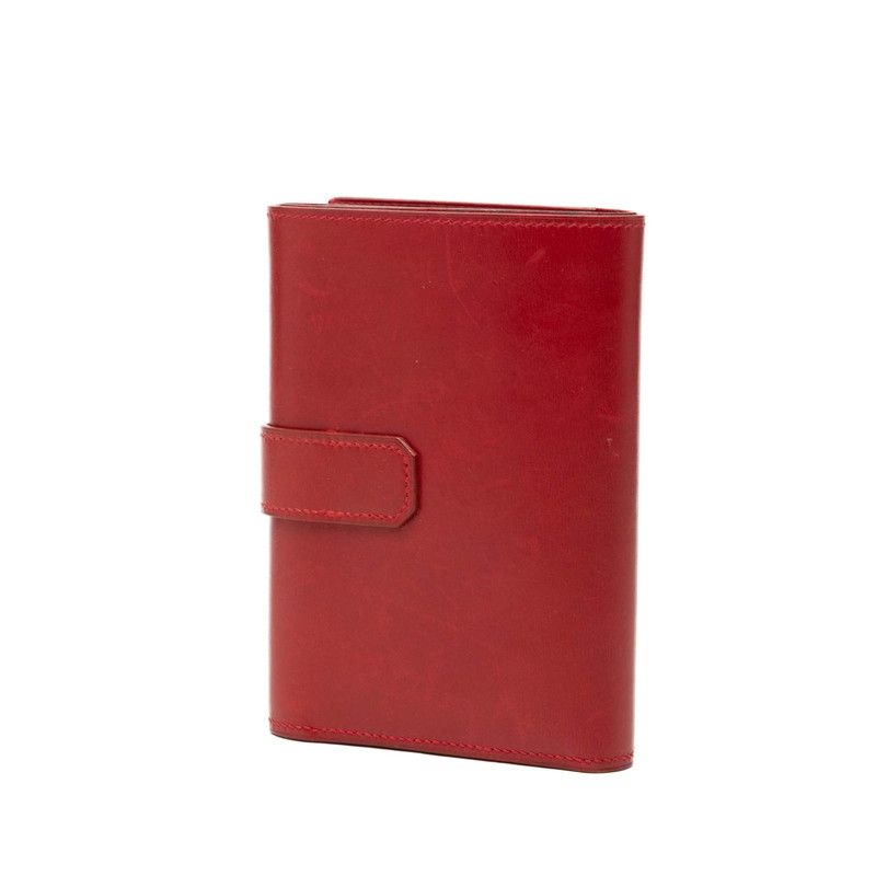 Hermes Jura Compact Trifold Wallet Red Box Calf — view 2