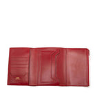 Hermes Jura Compact Trifold Wallet Red Box Calf — view 5