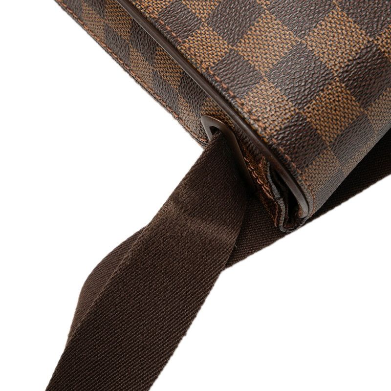 Louis Vuitton Damier Ebene Brooklyn GM Crossbody Shoulder Bag Brown Leather — view 4