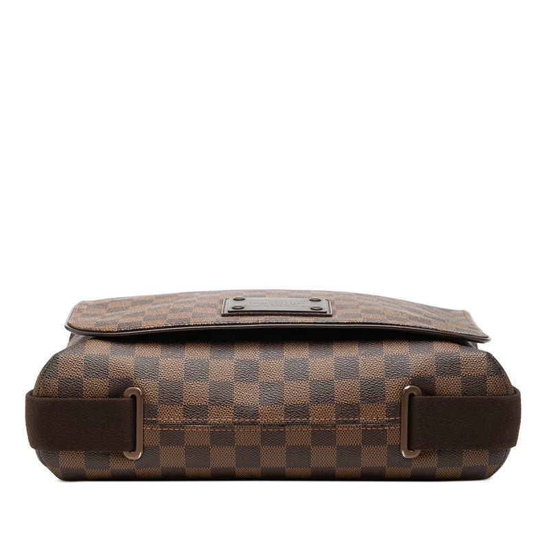 Louis Vuitton Damier Ebene Brooklyn GM Crossbody Shoulder Bag Brown Leather — view 3