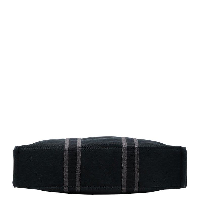 Hermes Fourre Tout MM Tote Black Gray Canvas — view 3