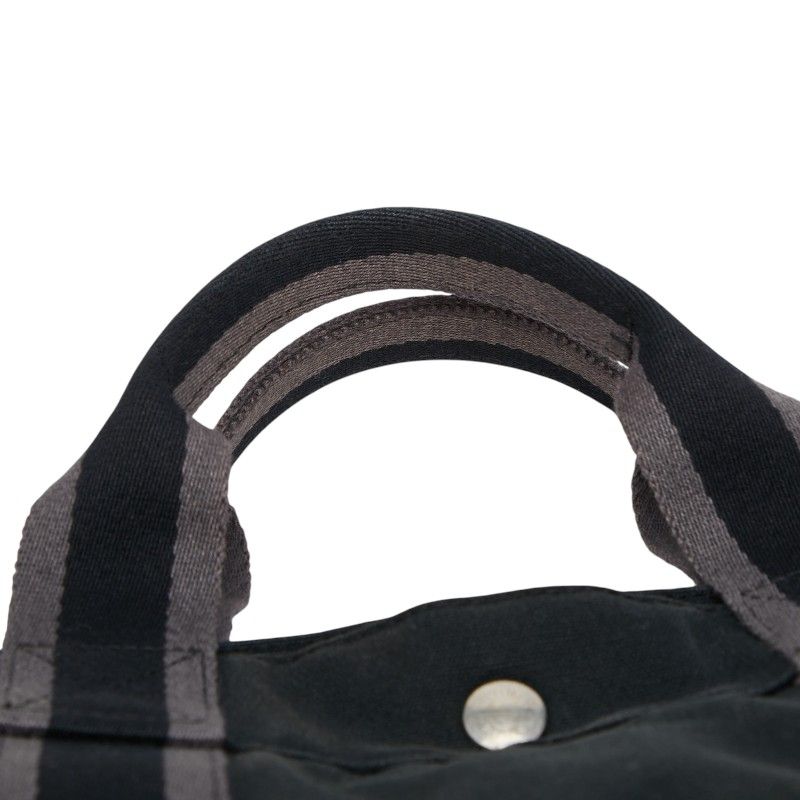Hermes Fourre Tout MM Tote Black Gray Canvas — view 7